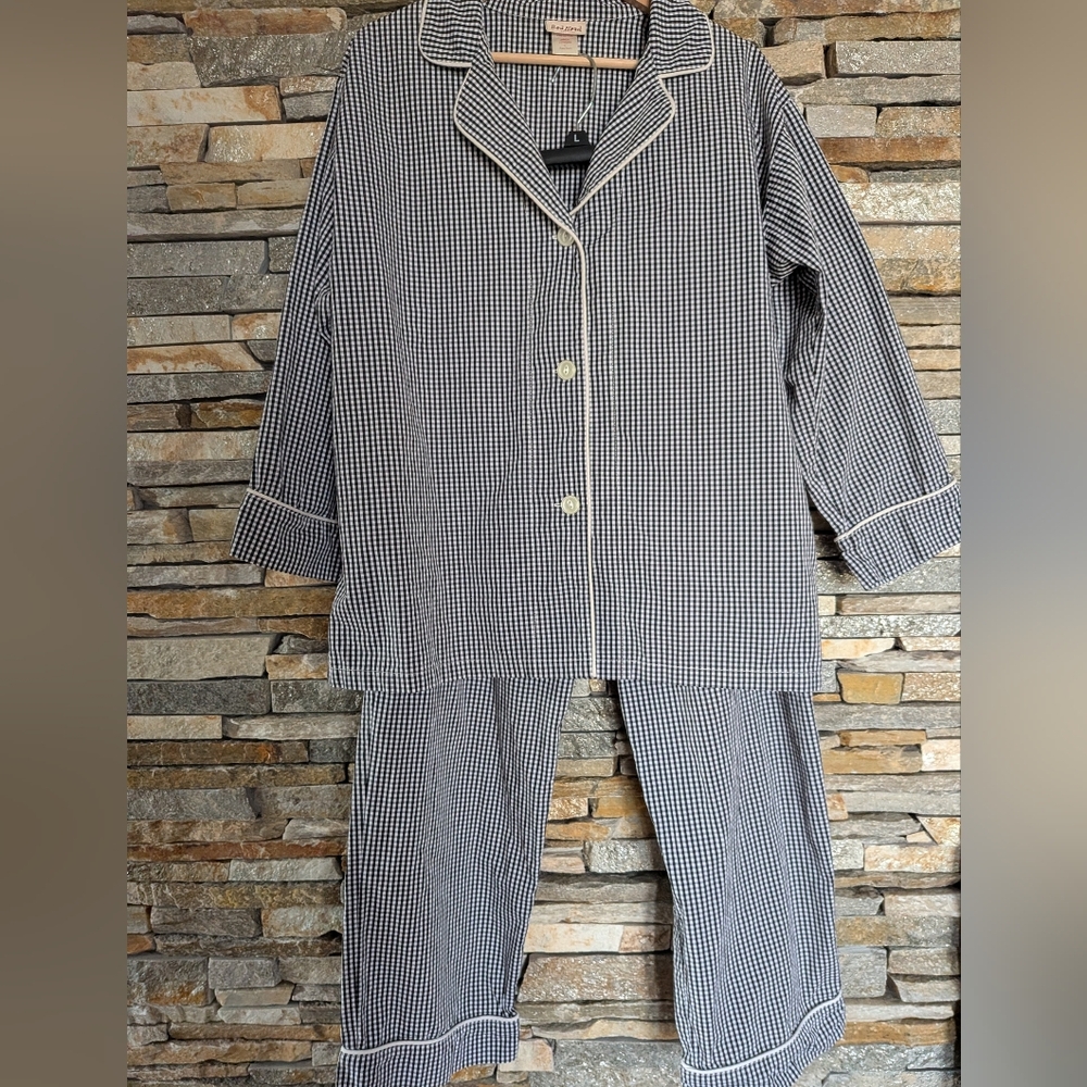 Bedhead Classic Women's Check Pajama Set - Black & White, Size L